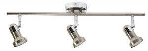 Srebrna lampa sufitowa listwa 3-punktowa do salonu ARKON metal