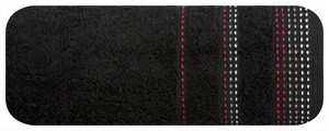 Ręcznik 30x50 cm POLIA czarny bawełniany frotte miękki w dotyku