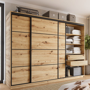 WYPRZEDAŻ Loftowa szafa przesuwna 280 cm dąb artisan LOFT
