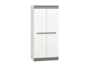 Szafa dwudrzwiowa z półkami i drążkami 92 cm BLANCO