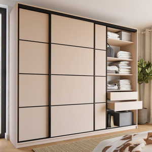 WYPRZEDAŻ Szafa przesuwna 280 cm do sypialni LOFT MAX beżowa
