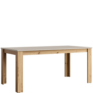 Stół do jadalni 180 cm RUSTICA dąb artisan z beżowym blatem