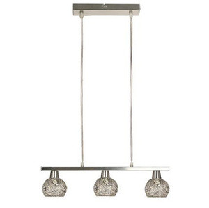 Lampa wisząca z regulacją wysokości do salonu DEX potrójna nikiel matowy