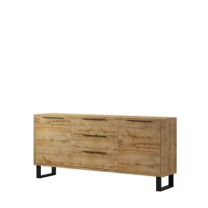 Szeroka komoda LOFT SALLE dąb wotan