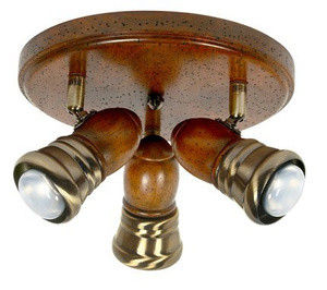 Drewniana lampa sufitowa do salonu i sypialni PARTEO E14 40W