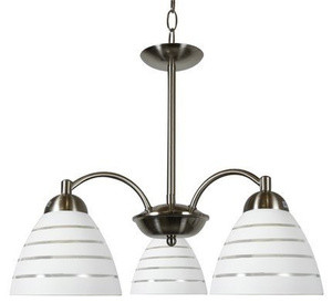 Lampa wisząca 3-punktowa do salonu ULI satyna szkło metal