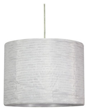 Biała lampa wisząca sufitowa do salonu SUMMER tkanina