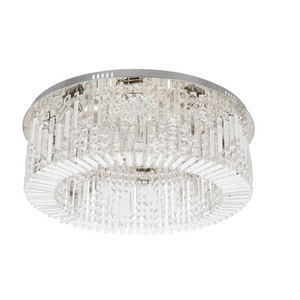 Srebrny plafon kryształowy glamour do salonu MARANGA 10x E14 metal szkło
