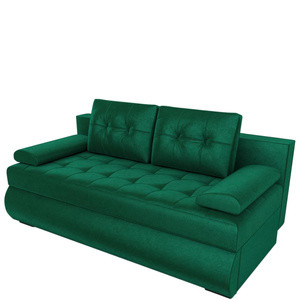 Zielona sofa z funkcją spania na sprężynach GANDIA