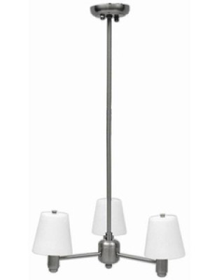 Lampa wisząca z regulacją wysokości do salonu OMA 50 cm nikiel matowy