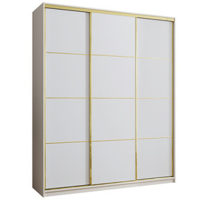 WYPRZEDAŻ Biała wysoka szafa przesuwna 200 cm GOLD NEW MAX