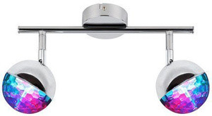 Srebrna lampa wisząca listwa LED 2x3W do salonu PARTY metal