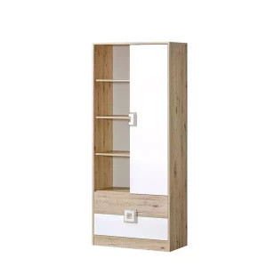 Nowoczesny regał z szufladami 80 cm Dąb NAMIKO