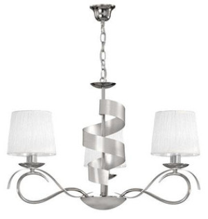 Chromowy żyrandol sufitowy rustykalny 3-punktowy do salonu DECANIS metal