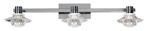 Chromowana lampa sufitowa listwa 3-punktowa do salonu RASTEK