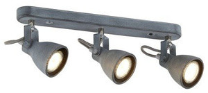 Szara lampa sufitowa listwa 3-punktowa do salonu ASH metal