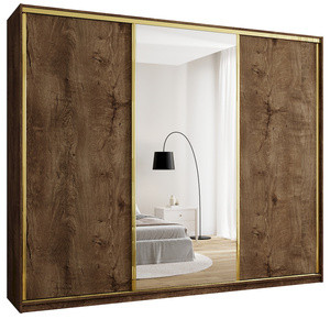 WYPRZEDAŻ Szafa przesuwna z lustrem 280 cm GOLD NEW MAX