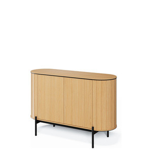 Komoda do salonu 120 cm z półkami w stylu boho ROTTO