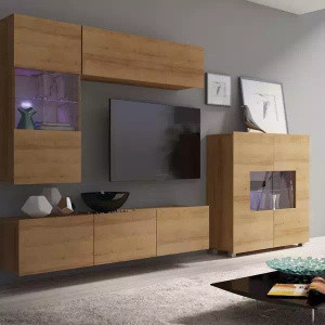 Meble do salonu dąb złoty MODERN 3