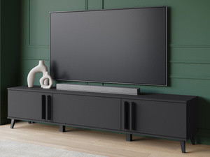 Szafka RTV pod telewizor 180 cm HOMELY czarny grafit