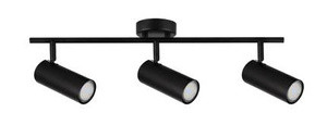 Czarna lampa sufitowa spot 3-punktowa nad lustro COLLY metal