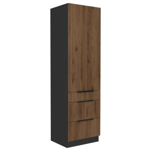 Słupek kuchenny 60 cm z szufladami MARGARET orzech okapi