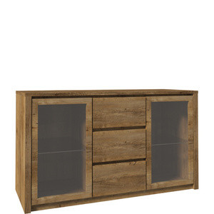Komoda z witryną do salonu 140 cm MERIZO
