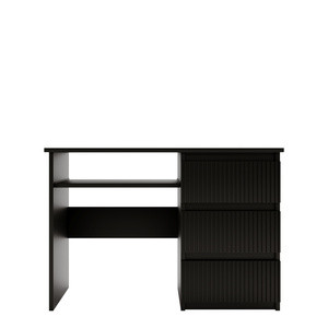 Czarne nowoczesne biurko z szufladami 110 cm CRAFTON