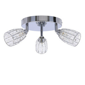 Chromowa lampa sufitowa plafon 3-punktowy do salonu SHIBA metal