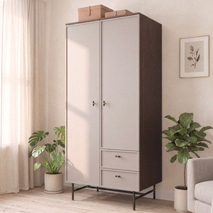 Szafa dwudrzwiowa do sypialni na nóżkach 90 cm EVORIA