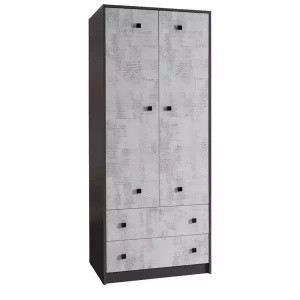 Nowoczesna szafa do pokoju młodzieżowego z drzwiami uchylnymi i szufladami 80cm TOM