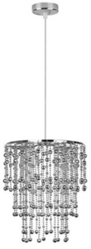 Srebrna lampa wisząca glamour z regulacją wysokości RONI 1xE27 metal