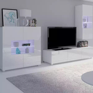 Meble do salonu pokoju biały połysk MODERN 7