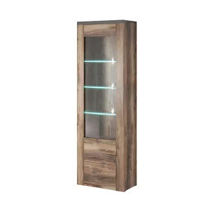 Witryna wysoka 65 cm LARONA orzech satin