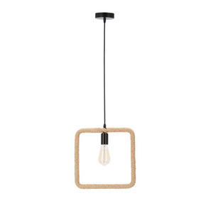 Czarna beżowa lampa wisząca 1 punkt światła do salonu QUADRO