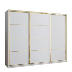WYPRZEDAŻ Biała szafa przesuwna 250 cm GOLD NEW mat