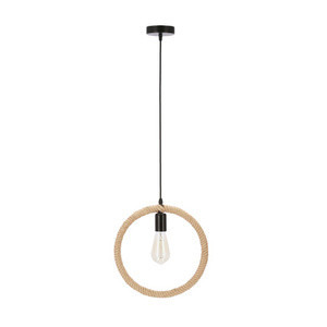 Czarna beżowa lampa wisząca 1 punkt światła do salonu KOLO