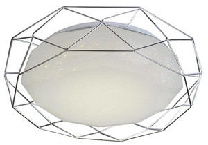 Chromowy plafon LED 43 cm 24W 4000K do salonu SVEN