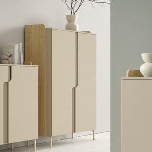 Wysoka komoda do salonu z drzwiami 103 cm macadamia PONTO