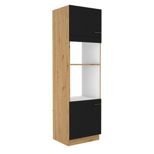 Szafka kuchenna pod zabudowę piekarnika i mikrofali 60 cm artisan czarny MILANO