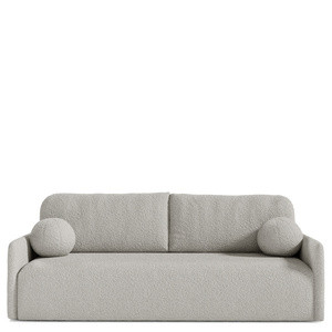 Szara sofa z funkcją spania boucle CLOUD