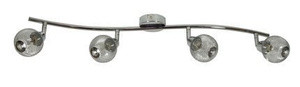 Chromowa lampa sufitowa listwa 4xG9 do salonu NOVEL metal