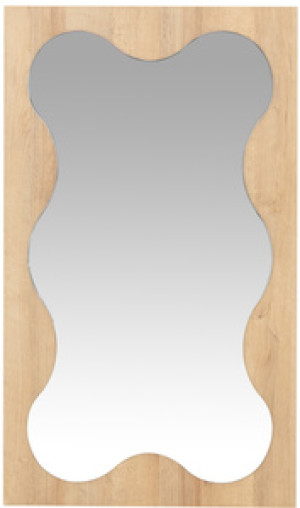 Małe lustro wiszące do pokoju 60x102 cm dąb riviera NORTE