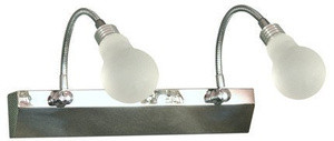 Srebrny kinkiet ścienny LED do salonu z zimnym światłem ACRYLIC metal szkło