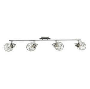 Chromowa lampa sufitowa listwa 4xG9 do salonu HORUS metal