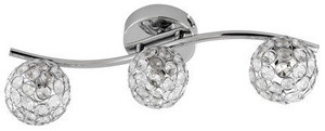 Srebrna lampa sufitowa listwa 3-punktowa do salonu STARLET 3xG9