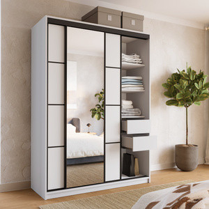 Biała szafa przesuwna 150 cm LOFT