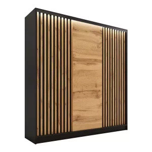 WYPRZEDAŻ Szafa przesuwna z lamelami LOFT 180 cm wotan