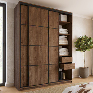 WYPRZEDAŻ Szafa przesuwna do sypialni 180 cm LOFT MAX z półkami