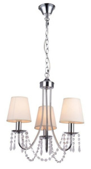 Beżowy żyrandol lampa wisząca do salonu RUTI metal 3xE14